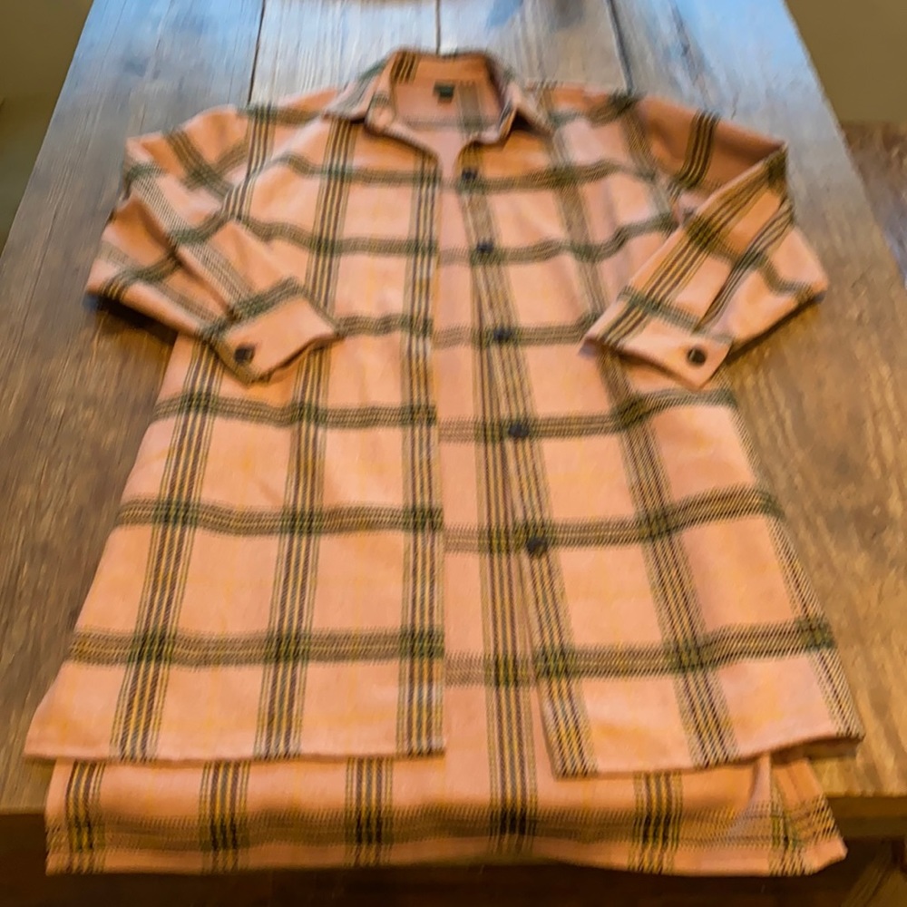 NWOT Flannel Trench
